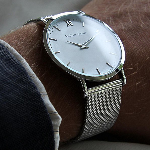 William Strouch Watch - CLASSIC BROWN + SILVER STRAP