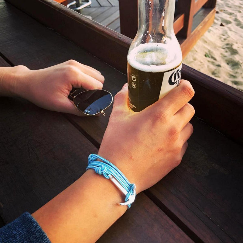 Anchor bracelet Turquoise + Silver – MyLapel