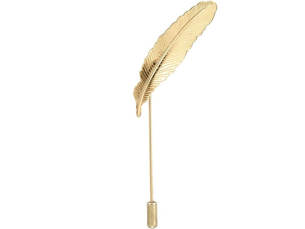 Lapel Pin - Feather Pin GOLD