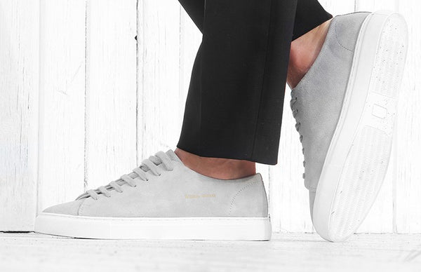 Fashion gray suede slip on sneakers